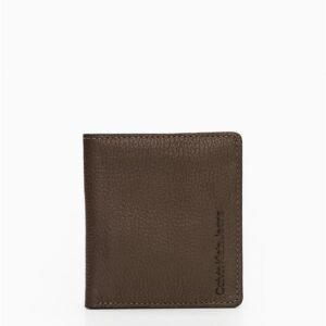 Carteira Masculina de Couro Calvin Klein Jeans - Marrom Escuro Carteira Masculina de Couro Calvin Klein Jeans Marrom Escuro u