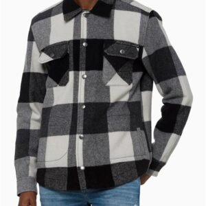 Camisa Masculina Oversized La Xadrez Calvin Klein Jeans - Cinza Médio Camisa Masculina Oversized La Xadrez Calvin Klein Jeans Cinza Médio m