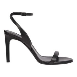 Sandália Calvin Klein Salto Alto em Couro - Preto Sandália Calvin Klein Salto Alto em Couro Preto 35