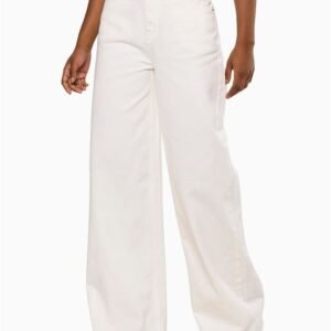Calça Feminina Color Wide Leg Barras à Fio Calvin Klein Jeans - Branco 2 Calça Feminina Color Wide Leg Barras à Fio Calvin Klein Jeans Branco 2 38