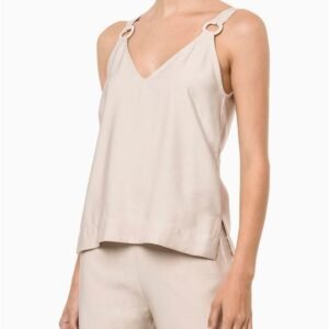 Top Feminino Argolas Calvin Klein - Areia Top Feminino Argolas Calvin Klein Areia 36