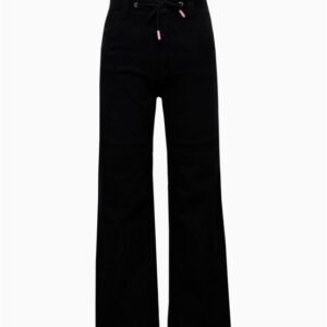 Calça Color Wide Leg B. Faca Cadarço Cós - Preto Calça Color Wide Leg B. Faca Cadarço Cós Preto 10