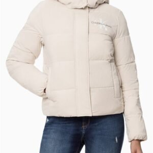 Jaqueta Feminina Matelassê Reciclada Calvin Klein Jeans - Off White Jaqueta Feminina Matelassê Reciclada Calvin Klein Jeans Off White Pp