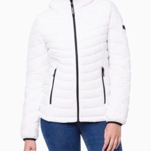 Jaqueta Feminina Matelasse Acinturada Calvin Klein - Branco 2 Jaqueta Feminina Matelasse Acinturada Calvin Klein Branco 2 g