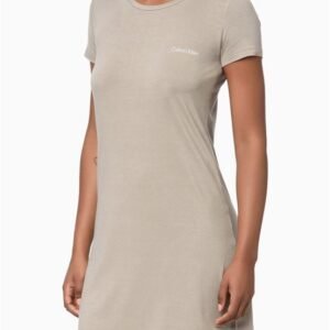Camisola Feminina Curta Viscolight Calvin Klein Sleepwear - Caqui Medio Camisola Feminina Curta Viscolight Calvin Klein Sleepwear Caqui Medio p
