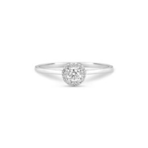 Anel Solitário Celebration em Ouro Branco 18k com Diamantes 0,12 ct