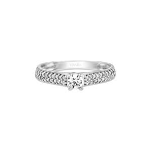 Anel Solitário Promise em Ouro Branco 18k com Diamantes 0,38 ct