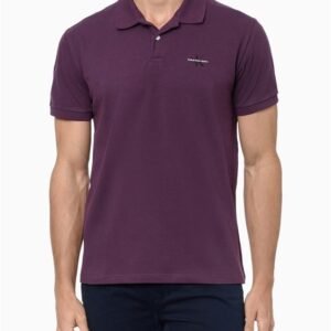 Polo Masculina Manga Curta Re Issue Calvin Klein Jeans - Berinjela Polo Masculina Manga Curta Re Issue Calvin Klein Jeans Berinjela m
