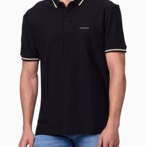 Polo Masculina Manga Curta Flamê Calvin Klein Jeans - Preto Polo Masculina Manga Curta Flamê Calvin Klein Jeans Preto Pp