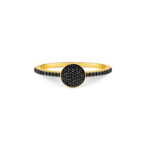 Anel Glow em Ouro Amarelo 18k com Diamantes Negros