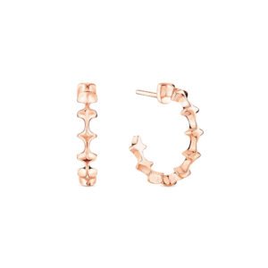Argola Life Soul Estrela em Liga Rosé com Banho de Ouro Rosé 18k