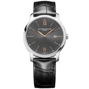 Relógio Baume & Mercier Masculino Couro Preto M0A10266 03 ATM