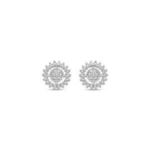 Brinco Spot em Ouro Branco 18k com Diamantes