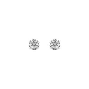 Brinco Baby em Ouro Branco 18k com Diamantes