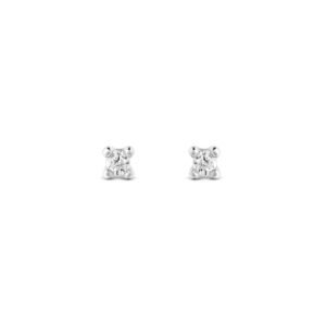 Brinco Baby em Ouro Branco 18k com Diamantes