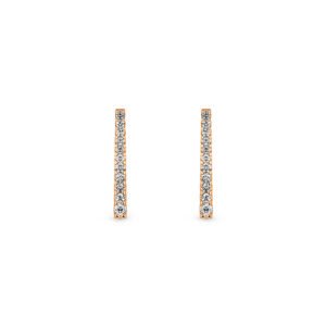 Brinco Ear Hook Arpege em Ouro Rosé 18k com Diamantes