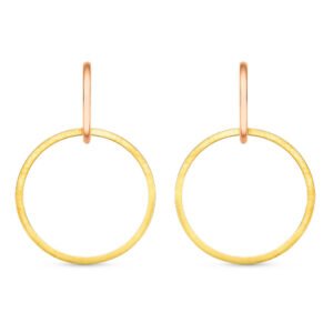 Brinco Gold Círculos em Ouro Amarelo e Ouro Rosé 18k