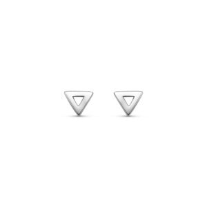Brinco Baby Triângulo em Ouro Branco 18k