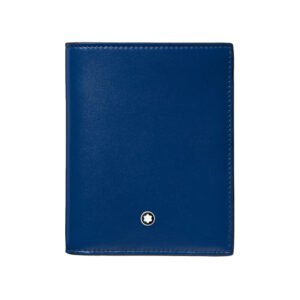 Carteira Montblanc Meisterstück Masculina Couro Azul - 129678