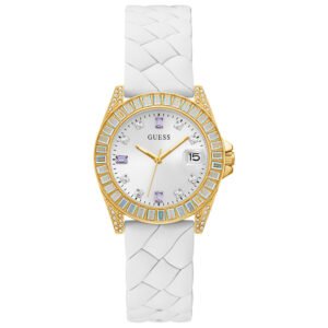 Relógio Guess Ladies Dress Feminino Silicone Branco