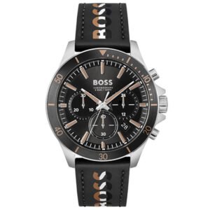 Relógio Boss Troper Masculino Couro Preto 1514121