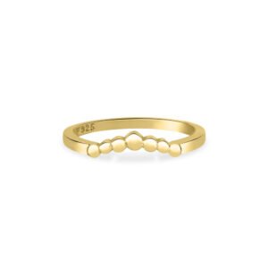 Anel Life Bolinhas em Prata 925 com Banho de Ouro Amarelo 18k
