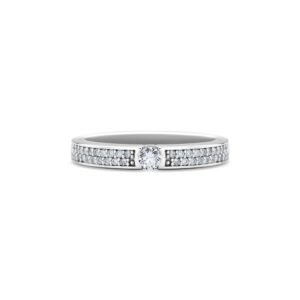 Anel Solitário Promise em Ouro Branco 18k com Diamantes 0,21 ct