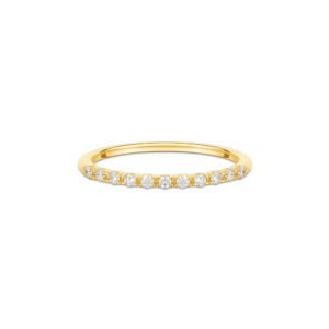 Meia Aliança Eternity em Ouro Amarelo 18k com Diamantes