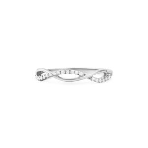 Anel Daily em Ouro Branco 18k com Diamantes