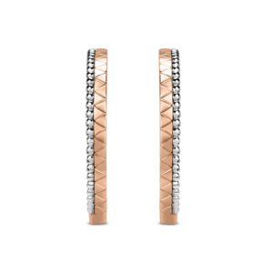 Brinco Ear Hook Icona em Ouro Rosé e Ouro Branco 18k