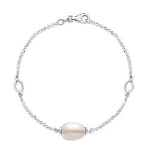 Pulseira Infinito Pérola em Prata 925 com Pérola