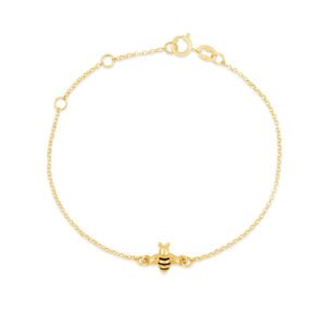 Pulseira Baby Abelha em Ouro Amarelo 18k