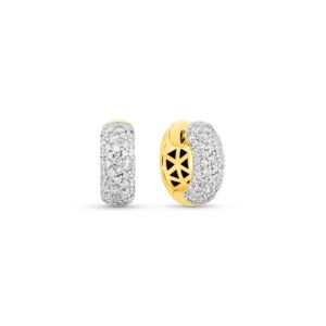 Brinco Argola Allure em Ouro Amarelo 18k com Diamantes, 15mm