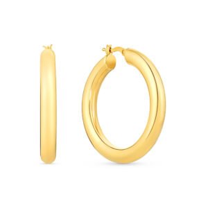 Argola Redonda em Ouro Amarelo 18k, 34mm