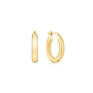 Argola Redonda em Ouro Amarelo 18k, 18mm