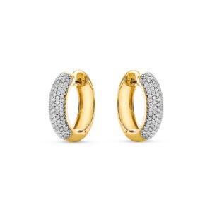 Brinco Argola Lumiere em Ouro Amarelo 18k com Diamantes, 19,5mm