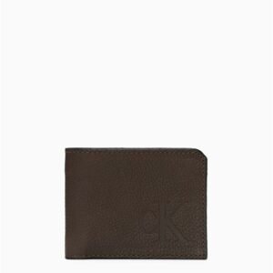 Carteira Masculina Queima Calvin Klein Jeans - Cafe Carteira Masculina Queima Calvin Klein Jeans Cafe u