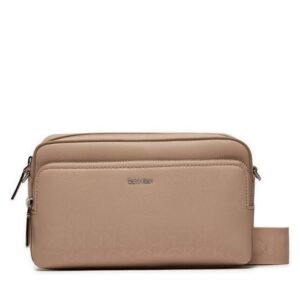 Bolsa Feminina Transversal Monograma Calvin Klein - Nude Bolsa Feminina Transversal Monograma Calvin Klein Nude u