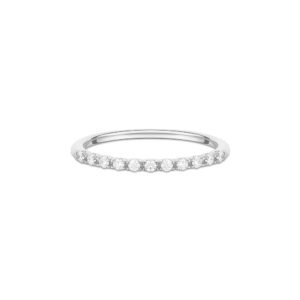 Meia Aliança Eternity em Ouro Branco 18k com Diamantes
