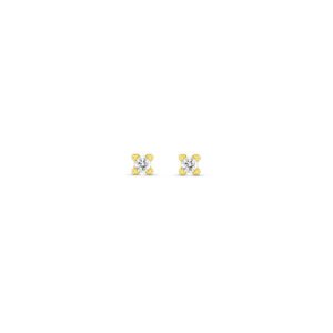 Brinco Baby em Ouro Amarelo 18k com Diamantes