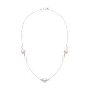 Colar Infinito em Prata 925 com Pérola, 40cm