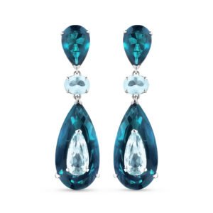 Brinco Life Azure em Prata 925 com Pedras Azuis