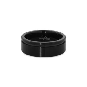 Anel Life Masculino Friso em Aço Preto