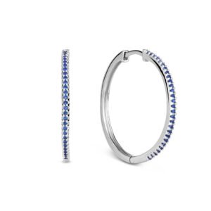 Argola Life Pavê Azul 25 mm