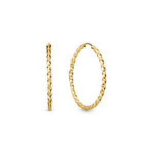 Argola Trançada em Ouro Amarelo 18k, 26mm