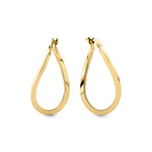 Argola Torcida em Ouro Amarelo 18k