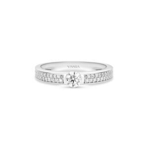 Anel Solitário Promise em Ouro Branco 18k com Diamante 0,49 ct