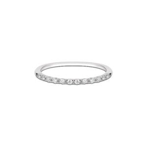 Meia Aliança Eternity em Ouro Branco 18k com Diamantes