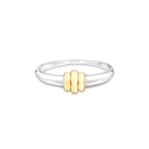 Anel Ópera em Prata 925 com Ouro Amarelo 18k