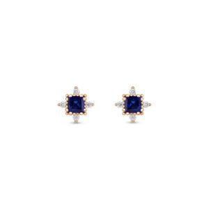Brinco Dengosa em Ouro Rosé 18k com Topázio London e Diamantes